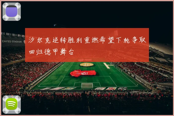 沙尔克逆转胜利重燃希望下轮争取回归德甲舞台